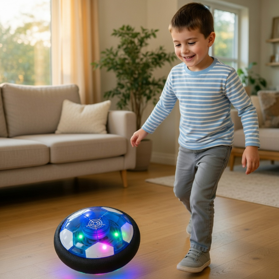 Balón Aerodeslizador de Fútbol con Luces LED